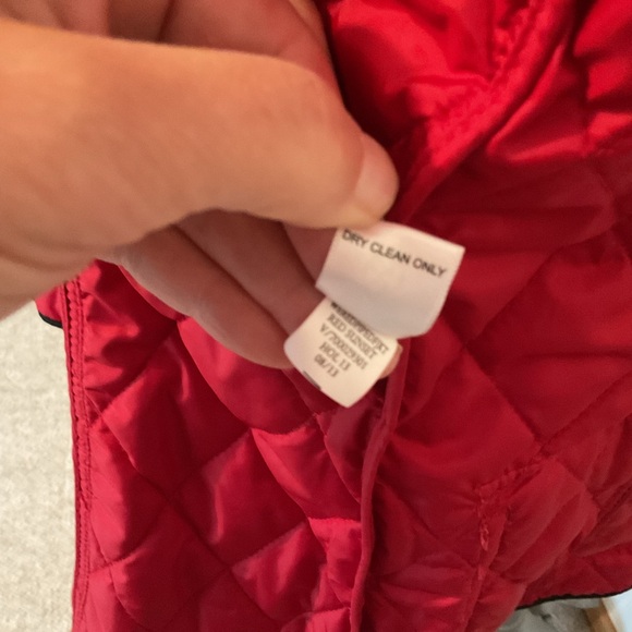Banana Republic Red Quilted Jacket with Black Trim and Gold Hardware - Picture 12 of 12